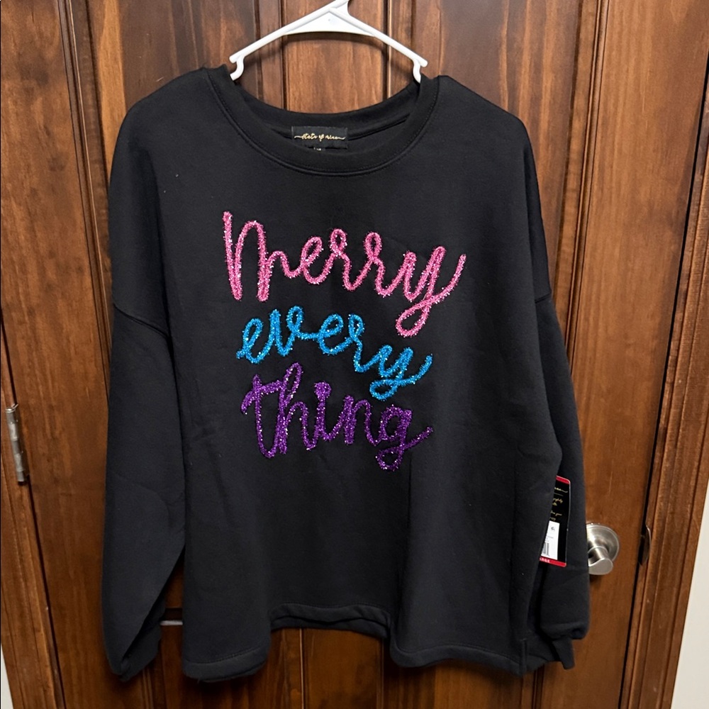 State of Mind Black Graphic Sweatshirt